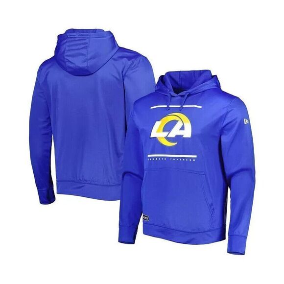 New Era Men's Sz XL Blue Los Angeles Rams Combine Authentic Split Defense Hoodie - Picture 10 of 10